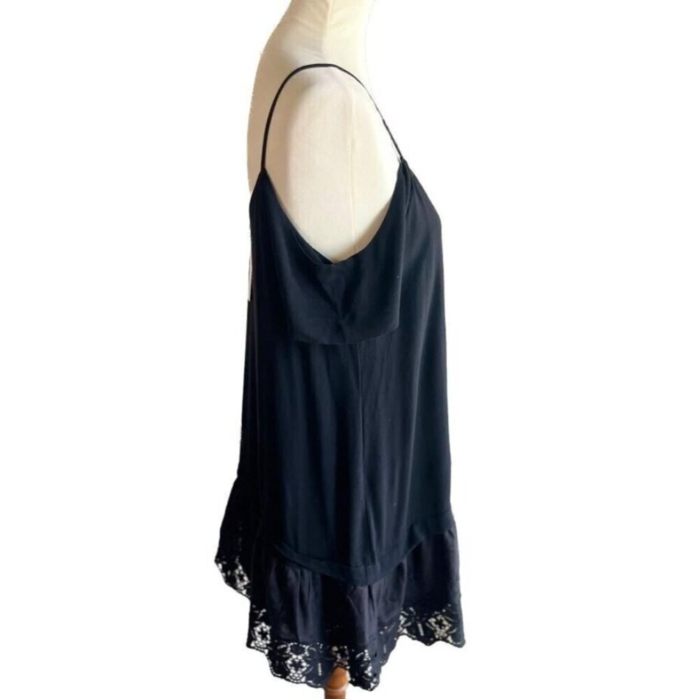 Nasty Gal Very J Jo Cold Shoulder Embroidered Dress Black Size M - Picture 14 of 14